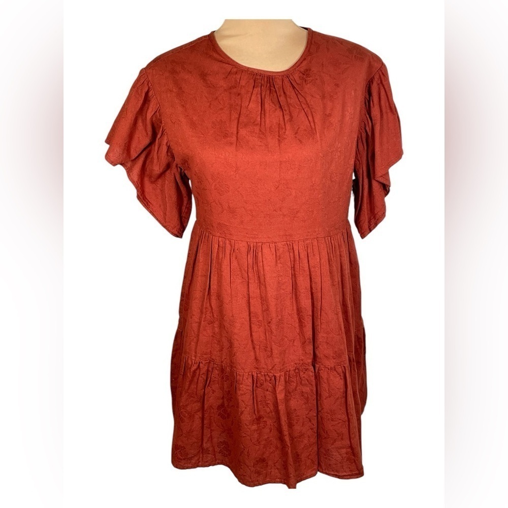 MODCLOTH‎ ~Rust Red Tiered Dress NWT Small
